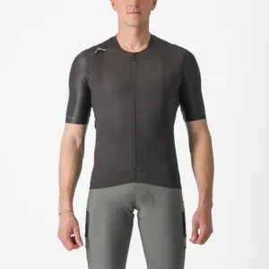 CASTELLI Cyklistický dres s krátkym rukávom - UNLIMITED PRO - antracitová CASTELLI Cyklistický dres s krátkym rukávom - UNLIMITED PRO - antracitová