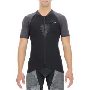 UYN Cyklistický dres s krátkym rukávom - BIKING GRANFONDO - šedá/čierna UYN Cyklistický dres s krátkym rukávom - BIKING GRANFONDO - šedá/čierna