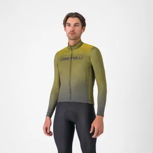 CASTELLI Cyklistický dres s dlhým rukávom zimný - APICE - zelená CASTELLI Cyklistický dres s dlhým rukávom zimný - APICE - zelená