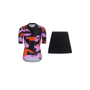 RIVANELLE krátky dres a sukňa - BIKE´S GOOD - čierna/viacfarebná RIVANELLE krátky dres a sukňa - BIKE´S GOOD - čierna/viacfarebná