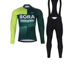 BONAVELO Cyklistická zimná bunda a nohavice - BORA 2024 - zelená/biela BONAVELO Cyklistická zimná bunda a nohavice - BORA 2024 - zelená/biela