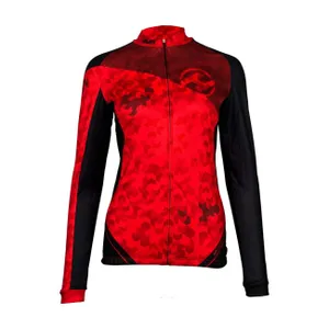 HAVEN Cyklistický dres s dlhým rukávom zimný - STRATO - červená HAVEN Cyklistický dres s dlhým rukávom zimný - STRATO - červená