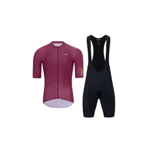 HOLOKOLO Cyklistický krátky dres a krátke nohavice - VICTORIOUS GOLD - bordová/čierna HOLOKOLO Cyklistický krátky dres a krátke nohavice - VICTORIOUS GOLD - bordová/čierna