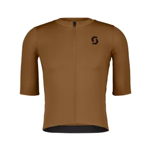 SCOTT Cyklistický dres s krátkym rukávom - ULTD. TRAINING - hnedá SCOTT Cyklistický dres s krátkym rukávom - ULTD. TRAINING - hnedá