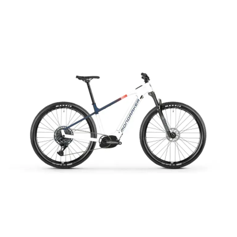 Horský elektrobicykel MONDRAKER Prime, crystal white midnight blue flame red Horský elektrobicykel MONDRAKER Prime, crystal white midnight blue flame red