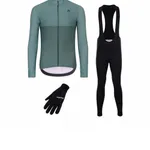 HOLOKOLO Cyklistický mega set - STRIPES WINTER - čierna/zelená HOLOKOLO Cyklistický mega set - STRIPES WINTER - čierna/zelená