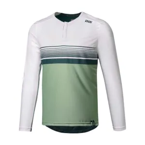 IXS Cyklistický dres s dlhým rukávom letný - FLOW LITE 1.0 - biela/zelená IXS Cyklistický dres s dlhým rukávom letný - FLOW LITE 1.0 - biela/zelená
