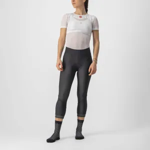CASTELLI Cyklistické nohavice 3/4 bez trakov - VELOCISSIMA THERM W - čierna CASTELLI Cyklistické nohavice 3/4 bez trakov - VELOCISSIMA THERM W - čierna