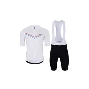 HOLOKOLO Cyklistický krátky dres a krátke nohavice - LEVEL UP - čierna/biela HOLOKOLO Cyklistický krátky dres a krátke nohavice - LEVEL UP - čierna/biela