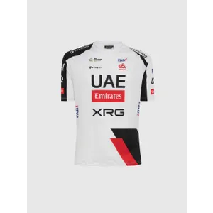PISSEI Cyklistické tričko s krátkym rukávom - UAE TEAM EMIRATES - XRG 2026 - biela/čierna/červená PISSEI Cyklistické tričko s krátkym rukávom - UAE TEAM EMIRATES - XRG 2026 - biela/čierna/červená