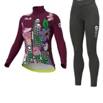 ALÉ Cyklistický zimný dres a nohavice - PR-R CITY LADY WNT - čierna/fialová ALÉ Cyklistický zimný dres a nohavice - PR-R CITY LADY WNT - čierna/fialová