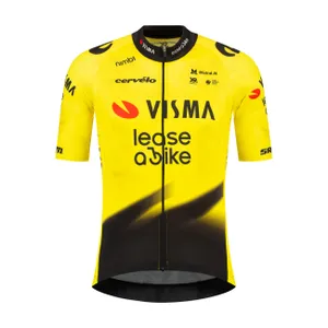 RAPIDGEAR Cyklistický dres s krátkym rukávom - REPLICA VISMA 2026 - žltá/čierna RAPIDGEAR Cyklistický dres s krátkym rukávom - REPLICA VISMA 2026 - žltá/čierna