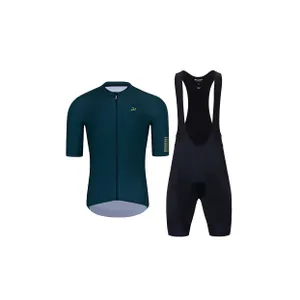 HOLOKOLO Cyklistický krátky dres a krátke nohavice - VICTORIOUS GOLD - zelená/čierna HOLOKOLO Cyklistický krátky dres a krátke nohavice - VICTORIOUS GOLD - zelená/čierna