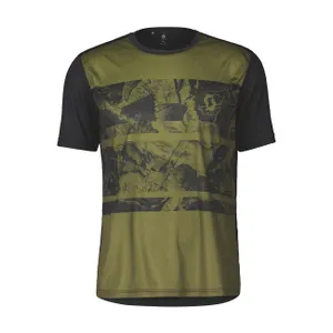 SCOTT Cyklistický dres s krátkym rukávom - TRAIL FLOW SS - zelená/čierna SCOTT Cyklistický dres s krátkym rukávom - TRAIL FLOW SS - zelená/čierna