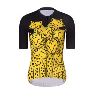 RIVANELLE Cyklistický dres s krátkym rukávom - CHEETAH II - žltá/čierna RIVANELLE Cyklistický dres s krátkym rukávom - CHEETAH II - žltá/čierna