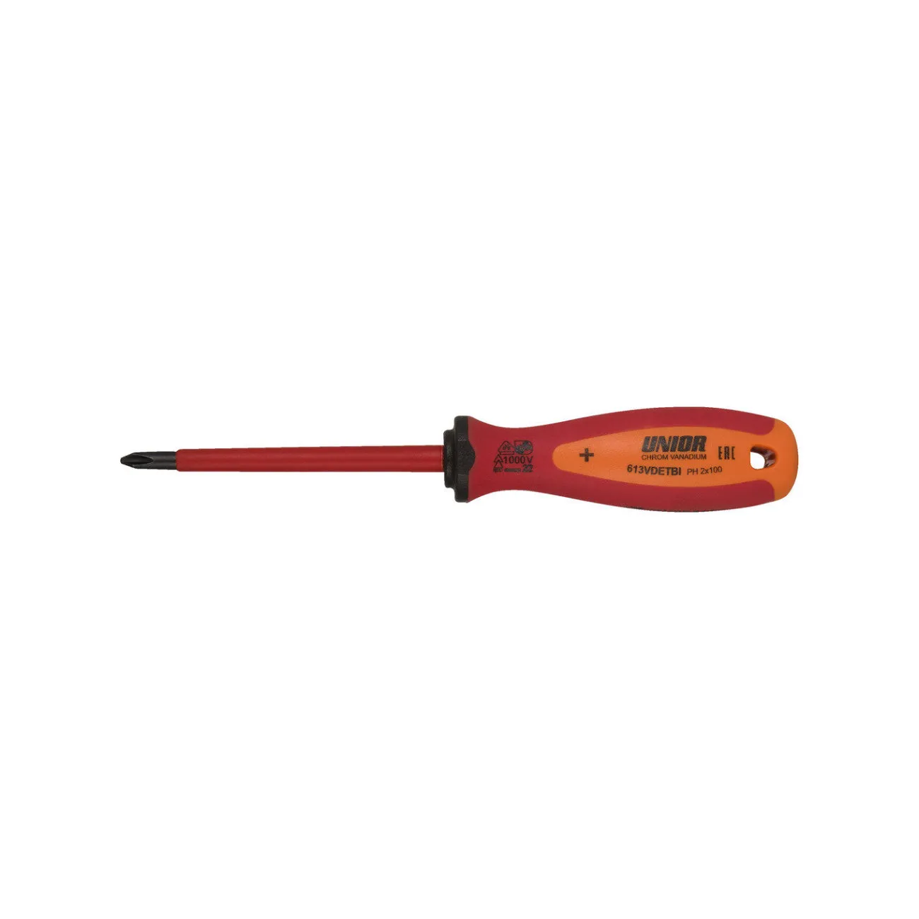 UNIOR skrutkovač - SCREWDRIVER VDE TBI PH1 x 80 - červená UNIOR skrutkovač - SCREWDRIVER VDE TBI PH1 x 80 - červená