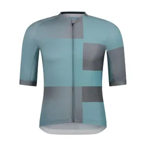 SHIMANO Cyklistický dres s krátkym rukávom - VELOCE - svetlo modrá SHIMANO Cyklistický dres s krátkym rukávom - VELOCE - svetlo modrá