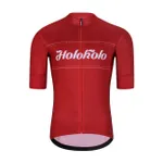 HOLOKOLO Cyklistický dres s krátkym rukávom - GEAR UP - červená HOLOKOLO Cyklistický dres s krátkym rukávom - GEAR UP - červená