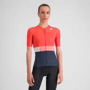 SPORTFUL Cyklistický dres s krátkym rukávom - SNAP - červená/modrá SPORTFUL Cyklistický dres s krátkym rukávom - SNAP - červená/modrá