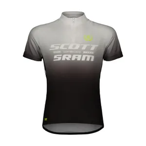 SCOTT Cyklistický dres s krátkym rukávom - SCOTT-SRAM PRO - čierna/biela SCOTT Cyklistický dres s krátkym rukávom - SCOTT-SRAM PRO - čierna/biela