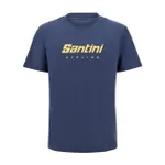 SANTINI Cyklistické tričko s krátkym rukávom - BRAND - modrá SANTINI Cyklistické tričko s krátkym rukávom - BRAND - modrá