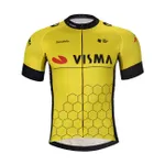 BONAVELO Cyklistický dres s krátkym rukávom - VISMA 2025 - žltá/čierna BONAVELO Cyklistický dres s krátkym rukávom - VISMA 2025 - žltá/čierna