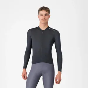 CASTELLI Cyklistický dres s dlhým rukávom letný - ESPRESSO 2 LS - čierna CASTELLI Cyklistický dres s dlhým rukávom letný - ESPRESSO 2 LS - čierna
