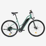 Trekingový bicykel - Trekingový elektrobicykel Riverside 520 E s nízkym rámom zelený Trekingový bicykel - Trekingový elektrobicykel Riverside 520 E s nízkym rámom zelený
