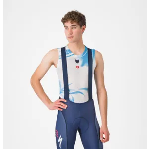 CASTELLI Cyklistické tielko - PRO MESH QUICK STEP 2025 - biela/modrá CASTELLI Cyklistické tielko - PRO MESH QUICK STEP 2025 - biela/modrá