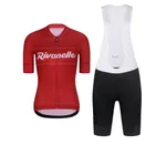 RIVANELLE Cyklistický krátky dres a krátke nohavice - GEAR UP - čierna/biela RIVANELLE Cyklistický krátky dres a krátke nohavice - GEAR UP - čierna/biela