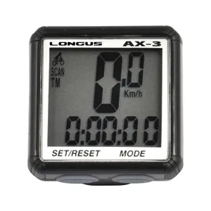 LONGUS cyklopočítač - CYKLO COMPUTER AX-3 - čierna LONGUS cyklopočítač - CYKLO COMPUTER AX-3 - čierna