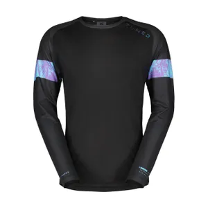 SCOTT Cyklistický dres s dlhým rukávom letný - TUNED LS - čierna SCOTT Cyklistický dres s dlhým rukávom letný - TUNED LS - čierna