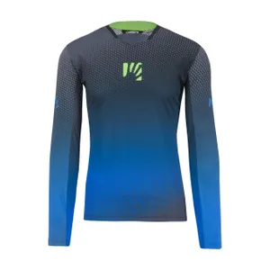 KARPOS Cyklistický dres s dlhým rukávom letný - VAL DI DENTRO - šedá/modrá KARPOS Cyklistický dres s dlhým rukávom letný - VAL DI DENTRO - šedá/modrá