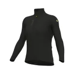ALÉ Cyklistický dres s dlhým rukávom zimný - PRAGMA FONDO 3.0 LADY - čierna ALÉ Cyklistický dres s dlhým rukávom zimný - PRAGMA FONDO 3.0 LADY - čierna