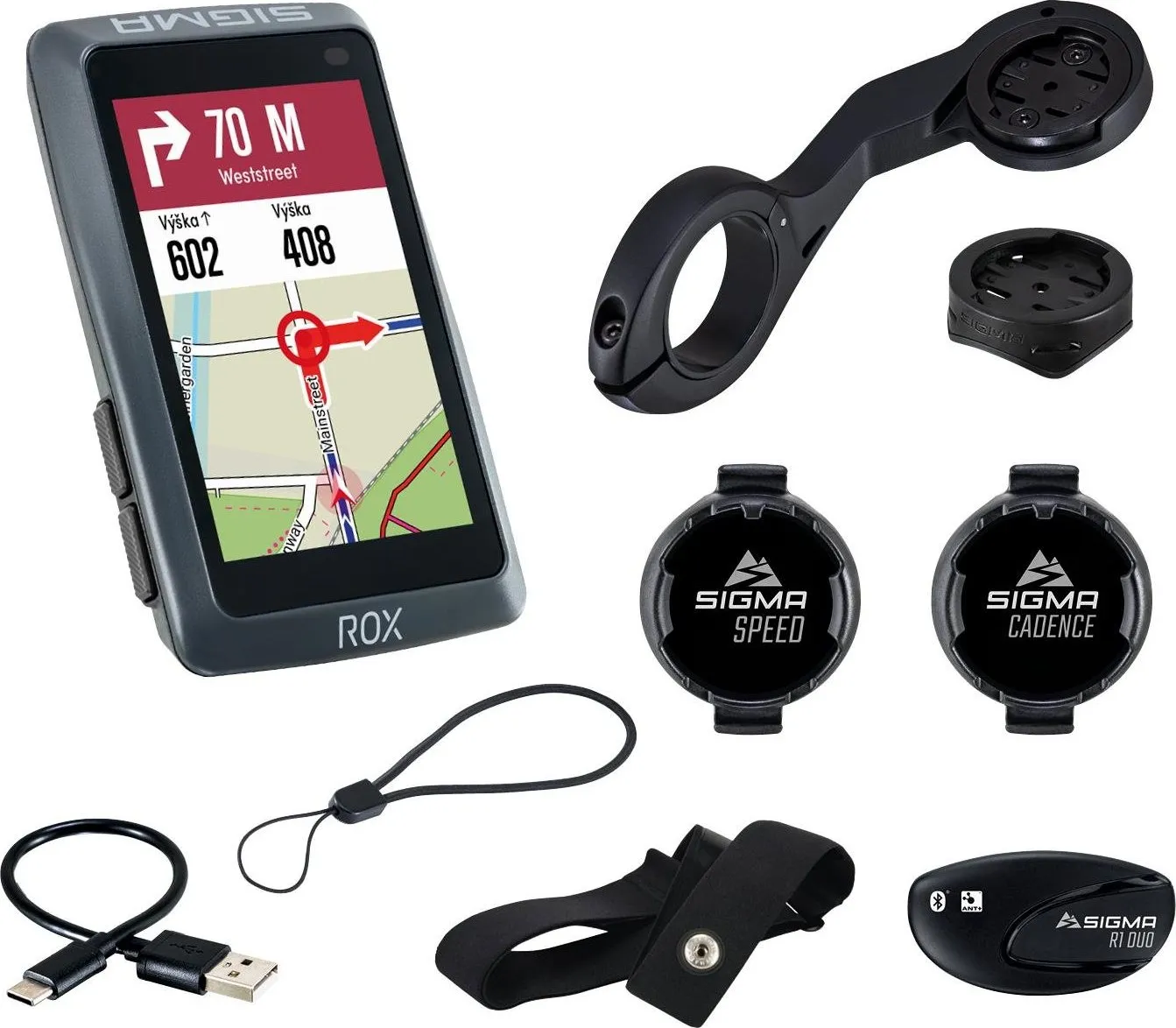 Šport a outdoor | Cyklistika | Cyklocomputery a navigácie | Cyklocomputery - Sigma ROX 12.1 EVO SENSOR SET sivá Šport a outdoor | Cyklistika | Cyklocomputery a navigácie | Cyklocomputery - Sigma ROX 12.1 EVO SENSOR SET sivá