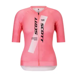 SCOTT Cyklistický dres s krátkym rukávom - RC PRO W - ružová/biela SCOTT Cyklistický dres s krátkym rukávom - RC PRO W - ružová/biela