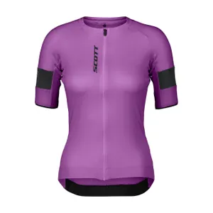SCOTT Cyklistický dres s krátkym rukávom - ENDURANCE PRO W - fialová/čierna SCOTT Cyklistický dres s krátkym rukávom - ENDURANCE PRO W - fialová/čierna