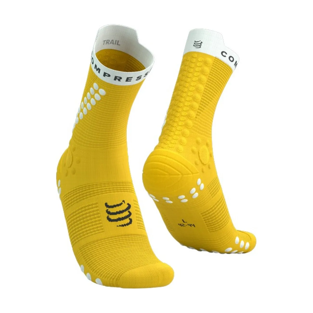 COMPRESSPORT Cyklistické ponožky klasické - PRO RACING SOCKS V4.0 TRAIL - žltá COMPRESSPORT Cyklistické ponožky klasické - PRO RACING SOCKS V4.0 TRAIL - žltá