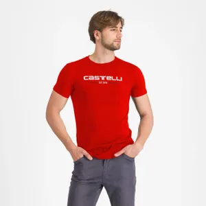 CASTELLI Cyklistické tričko s krátkym rukávom - CASTELLI %2776 - červená CASTELLI Cyklistické tričko s krátkym rukávom - CASTELLI %2776 - červená