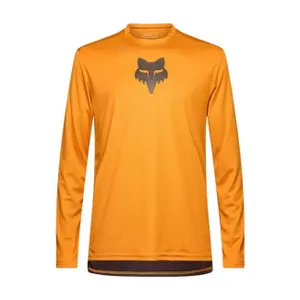 FOX Cyklistický dres s dlhým rukávom letný - RANGER LS HEAD - hnedá FOX Cyklistický dres s dlhým rukávom letný - RANGER LS HEAD - hnedá