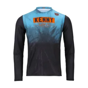 KENNY Cyklistický dres s dlhým rukávom letný - CHARGER - svetlo modrá/modrá KENNY Cyklistický dres s dlhým rukávom letný - CHARGER - svetlo modrá/modrá