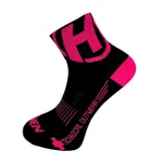 HAVEN Cyklistické ponožky klasické - LITE SILVER NEO 2PAK - čierna/ružová HAVEN Cyklistické ponožky klasické - LITE SILVER NEO 2PAK - čierna/ružová