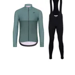 HOLOKOLO Cyklistická zimná bunda a nohavice - STRIPES WINTER - zelená/čierna HOLOKOLO Cyklistická zimná bunda a nohavice - STRIPES WINTER - zelená/čierna