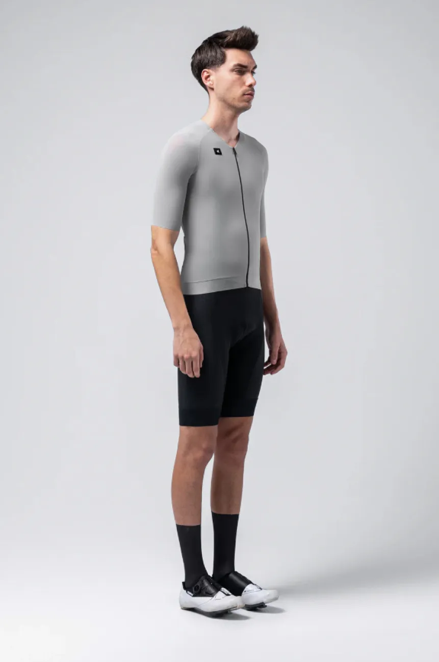 GOBIK Cyklistický dres s krátkym rukávom - CX SOLID - šedá GOBIK Cyklistický dres s krátkym rukávom - CX SOLID - šedá