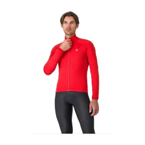 CASTELLI Cyklistická zateplená bunda - COMPETIZIONE - červená CASTELLI Cyklistická zateplená bunda - COMPETIZIONE - červená