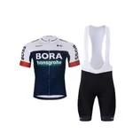 BONAVELO Cyklistický krátky dres a krátke nohavice - BORA 2025 - modrá/biela/čierna BONAVELO Cyklistický krátky dres a krátke nohavice - BORA 2025 - modrá/biela/čierna