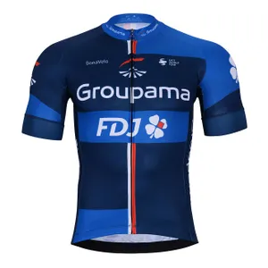 BONAVELO Cyklistický dres s krátkym rukávom - GROUPAMA FDJ 2026 - červená/modrá/biela BONAVELO Cyklistický dres s krátkym rukávom - GROUPAMA FDJ 2026 - červená/modrá/biela