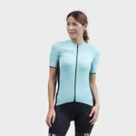 ALÉ Cyklistický dres s krátkym rukávom - COLOR BLOCK LADY - svetlo modrá ALÉ Cyklistický dres s krátkym rukávom - COLOR BLOCK LADY - svetlo modrá