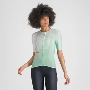 SPORTFUL Cyklistický dres s krátkym rukávom - LIGHT W - zelená/biela SPORTFUL Cyklistický dres s krátkym rukávom - LIGHT W - zelená/biela