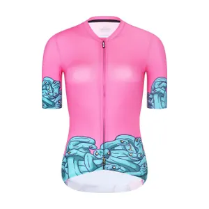 RIVANELLE Cyklistický dres s krátkym rukávom - MEDUSA - ružová/tyrkysová RIVANELLE Cyklistický dres s krátkym rukávom - MEDUSA - ružová/tyrkysová